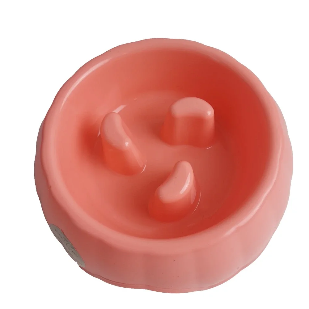 Slow Feed Dog Cat Bowl, Pink, Small: 1.5 Cup, Busy Pet Non Slip, 8 Inch Diameter